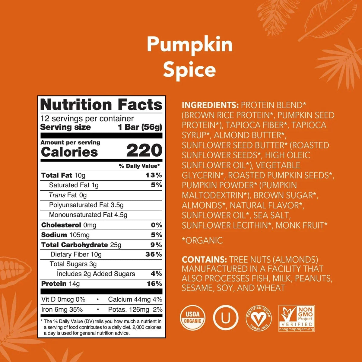 Pumpkin Spice - Protein Bars - Protein-Packed and Ready to Go A6