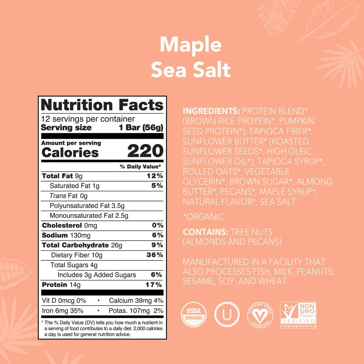 Maple Sea Salt - Protein Bars - Protein-Packed and Ready to Go W7