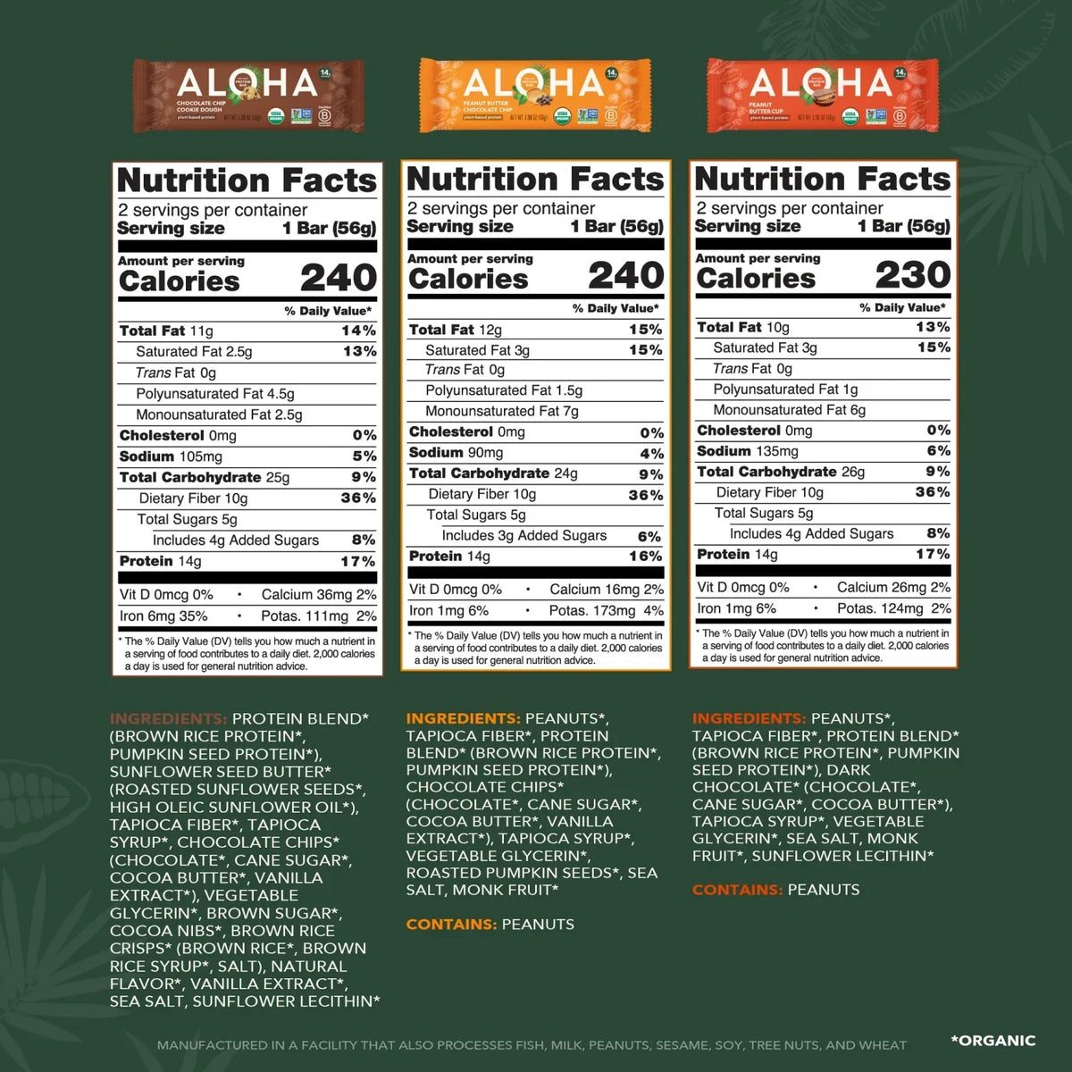 Peanut Butter & Cookie Dough - Variety Pack - Plant-Based Fuel for Busy Days J4