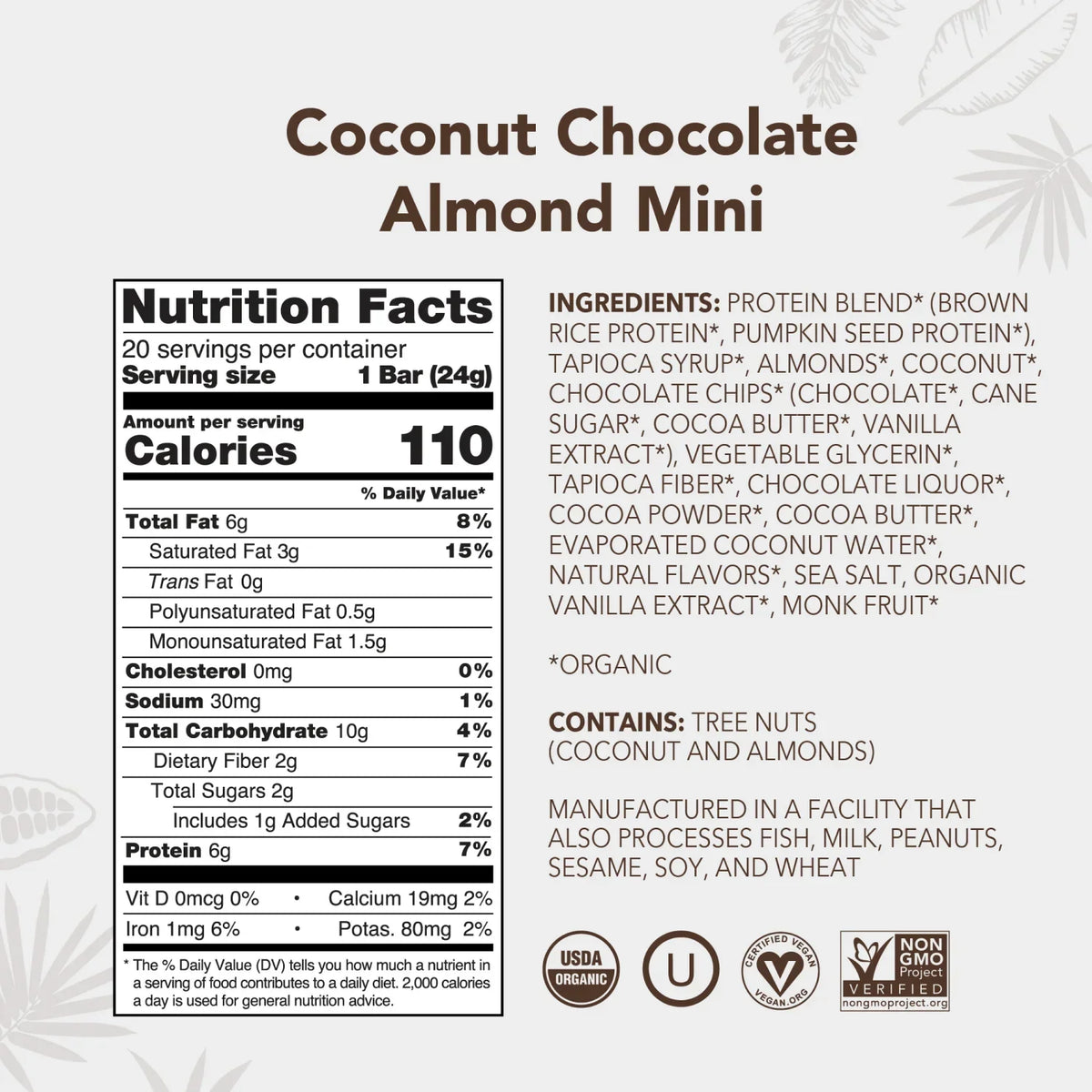 Coconut Chocolate Almond - Mini Bars - Feel-Good Fuel for Any Routine E8