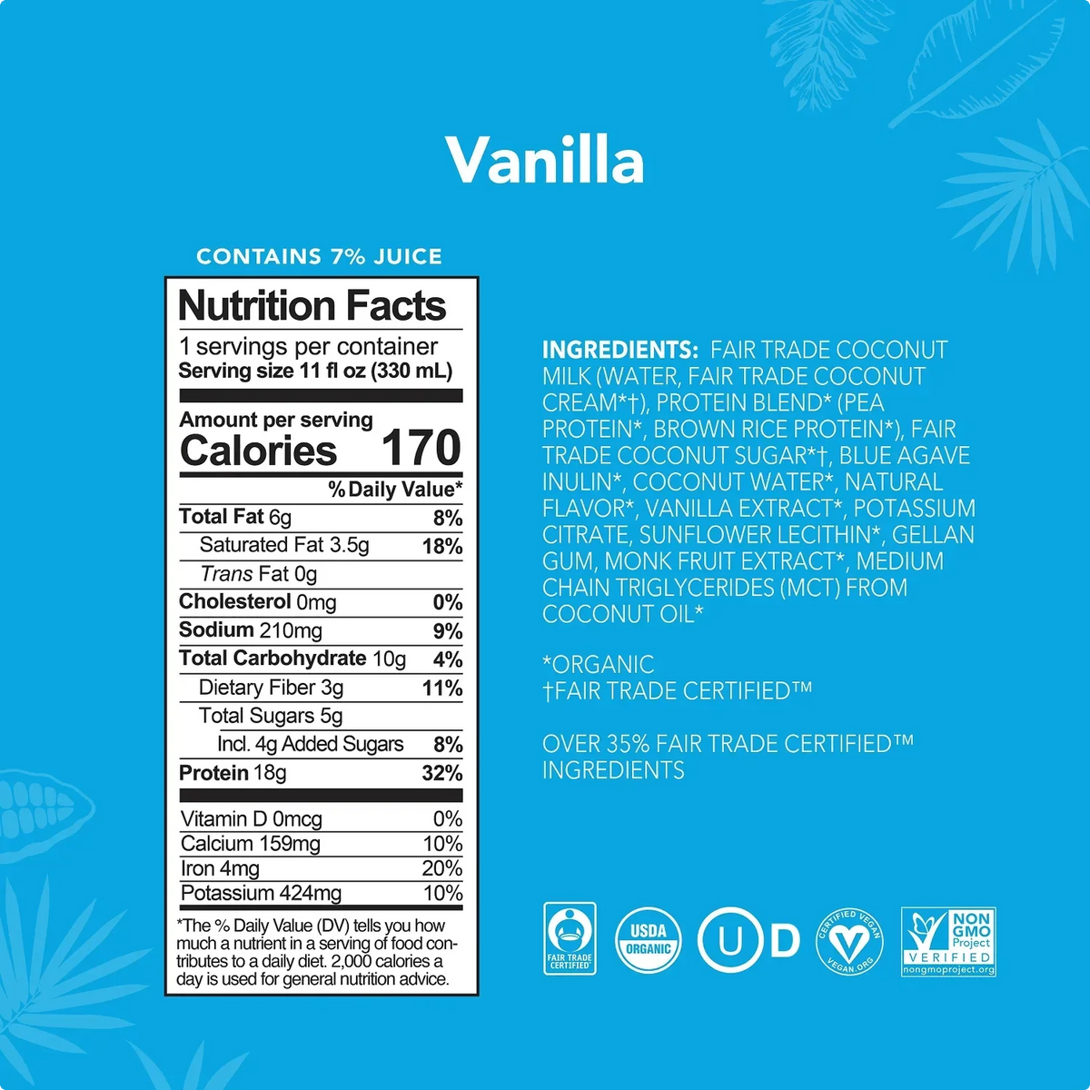 Vanilla - Protein Drinks - Protein-Packed and Ready to Go X7