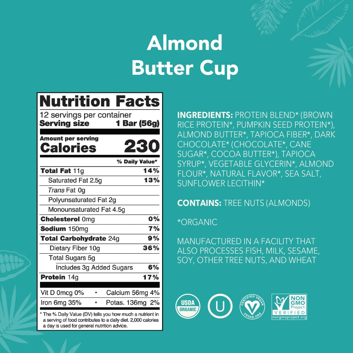 Almond Butter Cup - Protein Bars - Protein-Packed and Ready to Go W9