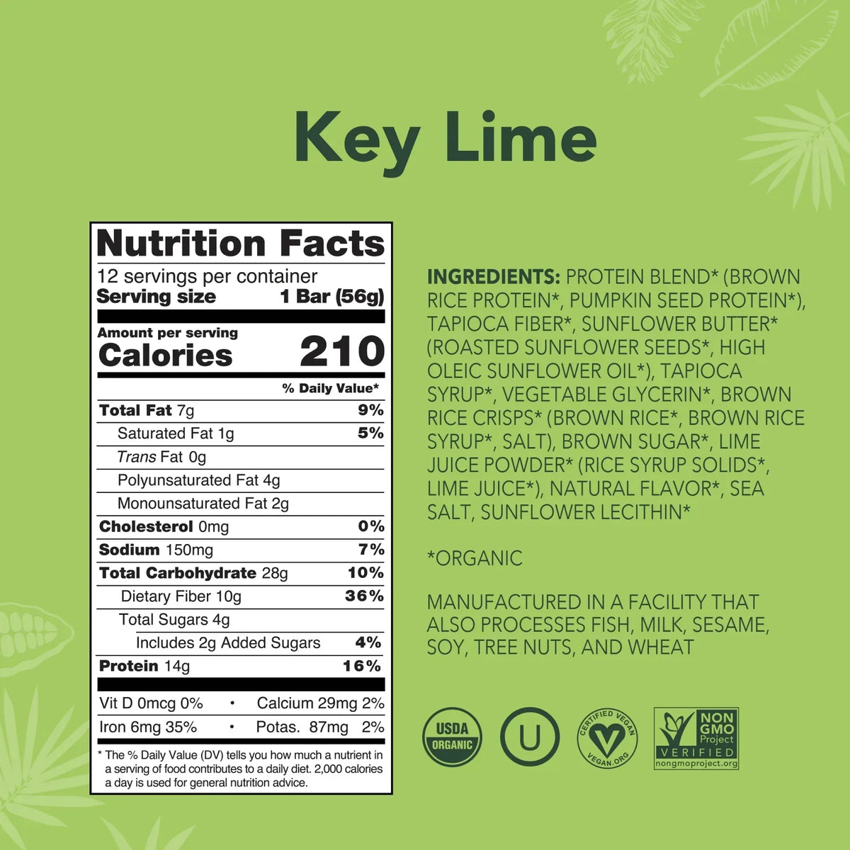 Key Lime - Protein Bars - Plant-Based Fuel for Busy Days S1