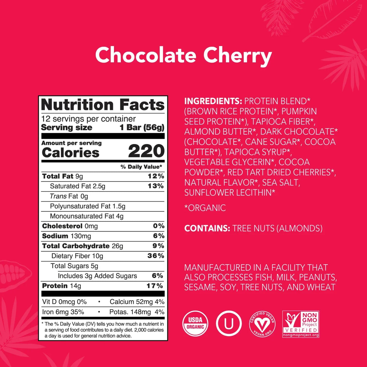 Chocolate Cherry - Protein Bars - A Better Snack for Every Day K2